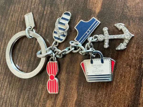 a Rare HTF vintage Coach St. James nautical charm keychain Keyring Key Fob - Image 3
