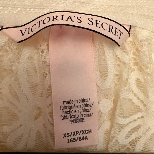 Victoria's Secret White Lace Off-Shoulder Bandeau Bodysuit - Image 3