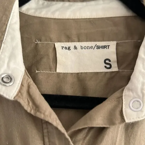Rag & Bone Women’s Tan Long Tie Waist Shirt or Dress - Image 3