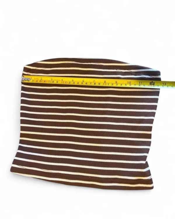 Striped Tube Top Brown Size M - Image 8