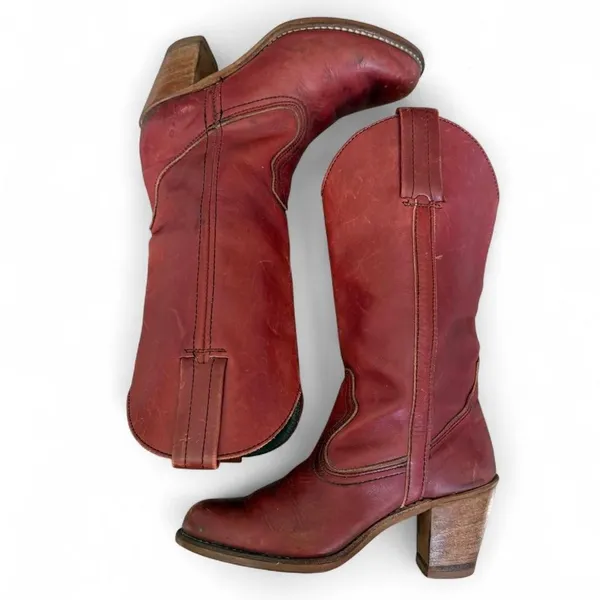 Unbranded Women's Red and Burgundy Boots - Image 4