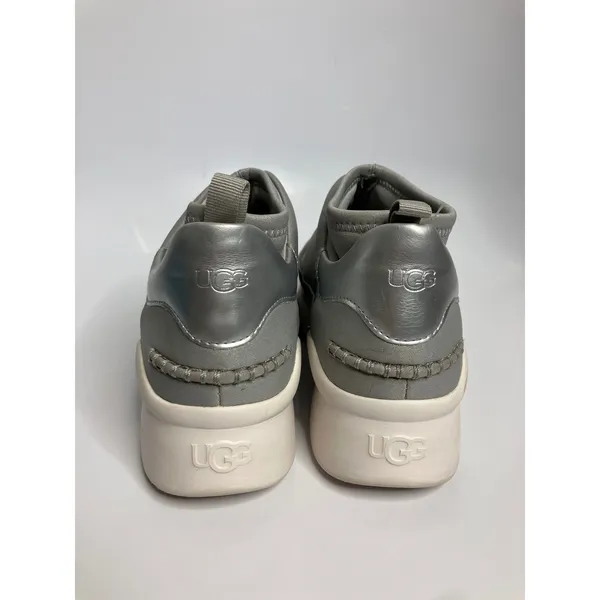 UGG Neutra Metallic Slip-On Sneakers Womens 9.5 Silver Good Branded Gore Strap - Image 4