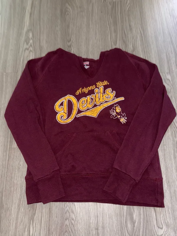 Arizona State University Burgundy Red Graphic Hoodie - Image 2