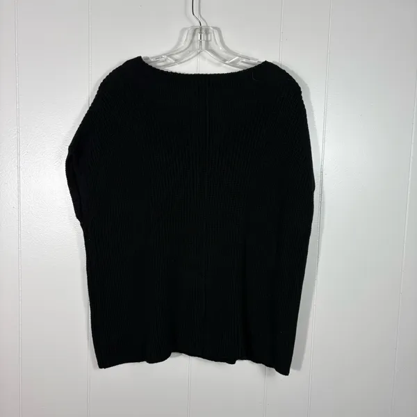 Zenana Black Knit Sleeveless Oversized Pocket Sweater Top Vest Large L Winter - Image 6