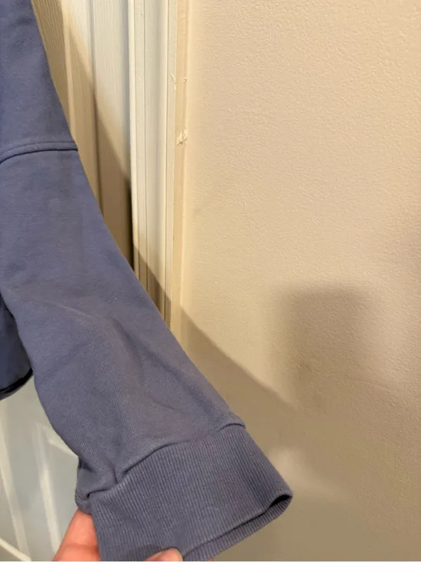 adidas Lavender Crewneck Cropped Hoodie - Image 5