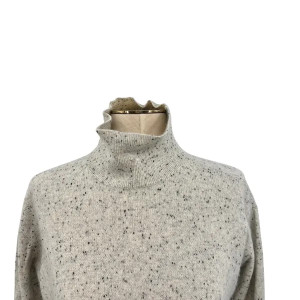 Everlane The Cashmere Square Turtleneck Sweater Speckled‎ Gray Size XS - Image 4
