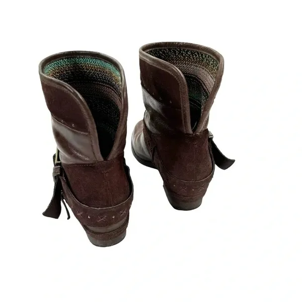 The Sak Women's Harper Leather Boho Ankle Boot Bootie Brown Size 8 - Image 7