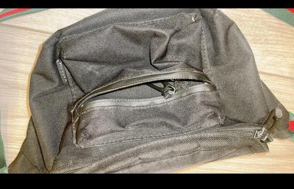 Black Crossbody Bag Purse with minor stains & broken zipper - Image 2