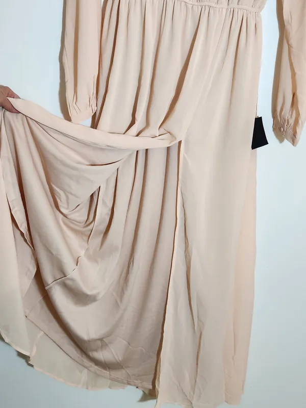 Lulus Long Sleeve Blush Pink Formal Dress Size Large NWT Wedding Guest Dress - Image 8