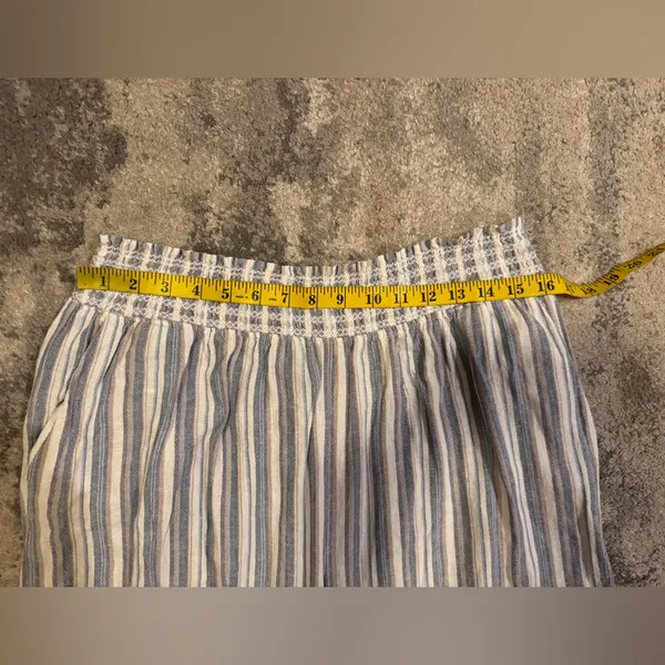 Ellen Tracy Blue and Cream Striped Wide Leg Pants - Image 6