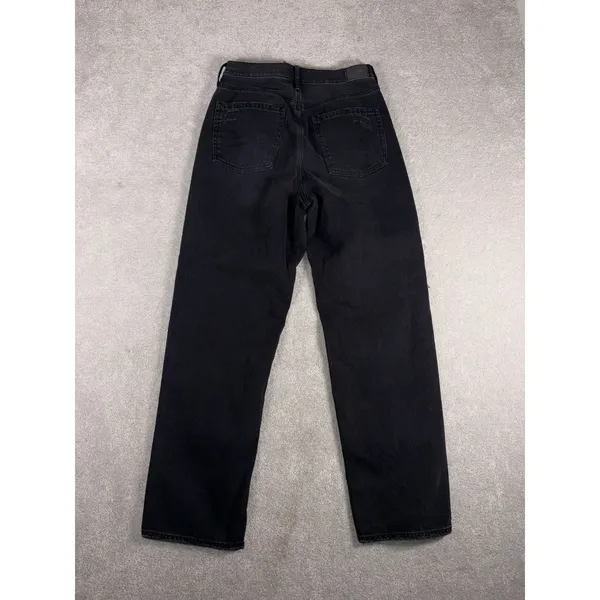 American Eagle Highest Rise 90's Boyfriend Jeans Women's‎ 6 Reg Black Distressed - Image 6