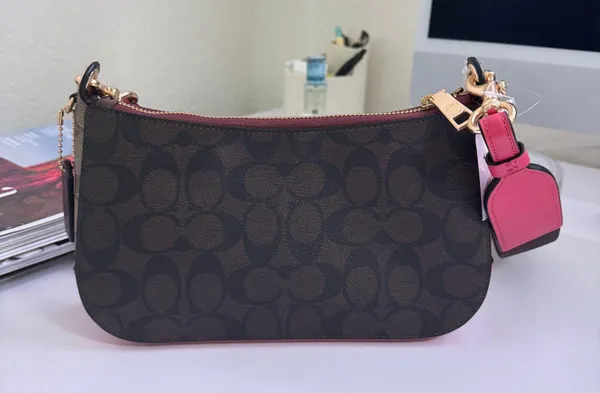 Coach Jen Baguette In Blocked Signature Canvas c6825 - Image 2