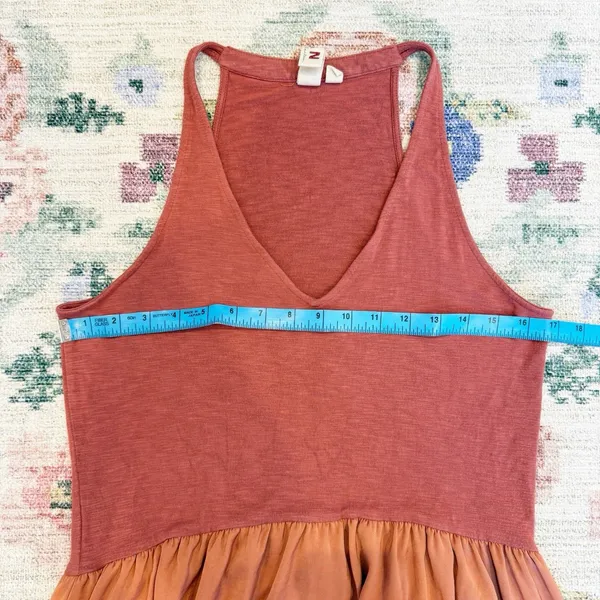 Anthropologie Dolan Coral Midi Dress Medium Satin Casual Stretch Lightweight‎ - Image 4