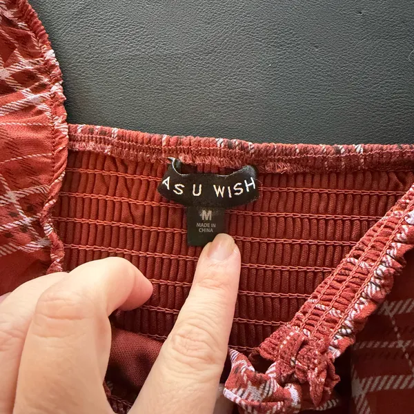 NWT As U Wish Plaid Dress woman’s Medium - Image 4