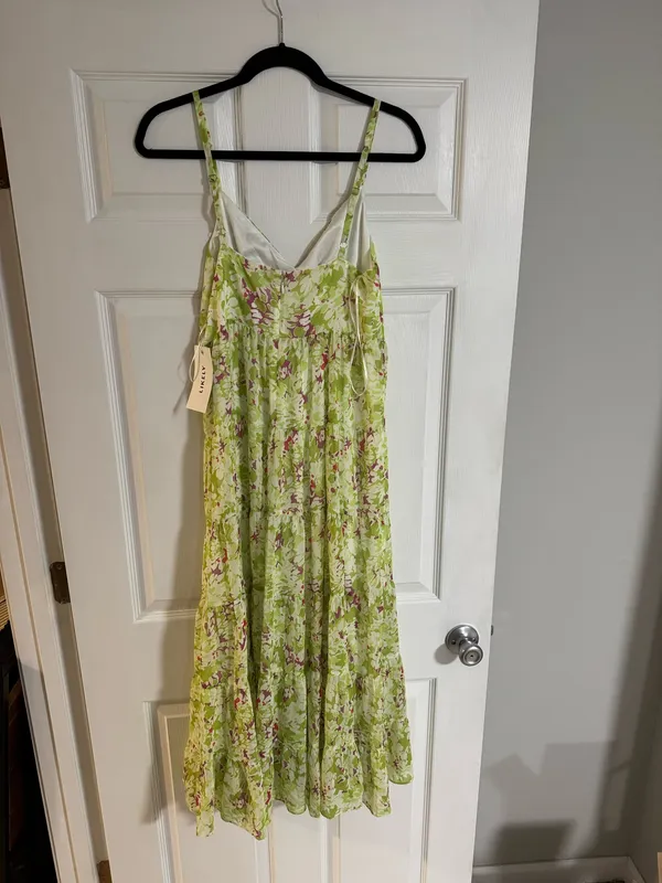 LIKELY Giuliana Dress in Sharp Green Multi - Image 3