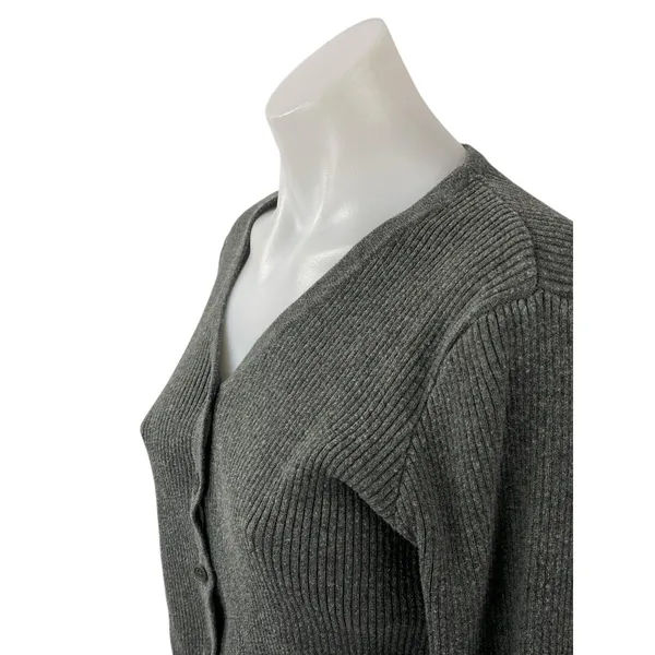 Brandy Melville Shannon Ribbed Long Sleeve Button Down Cardigan Sweater Top Sz S - Image 2