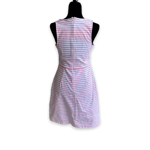 Old Navy Womens Dress Size M Pink‎ White Striped Ponte Sheath Tank Stripe NEW - Image 3