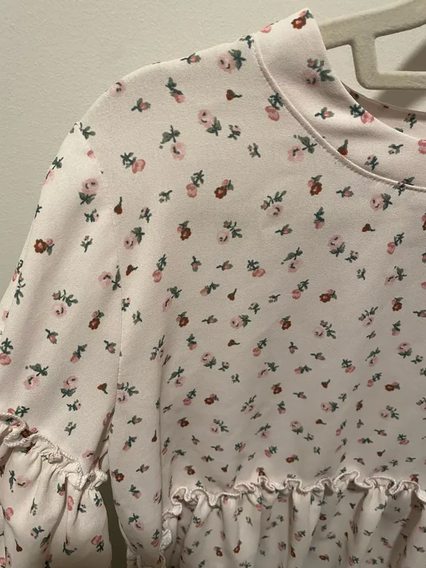 Altar'd State Cream Flower Blouse - Image 2