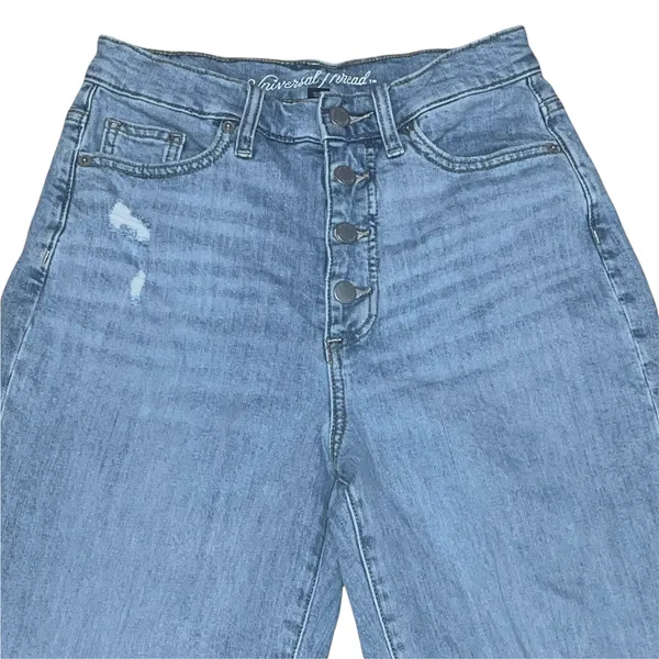 Universal Threads Vintage Straight Button fly Distressed Cropped Jeans - Image 6