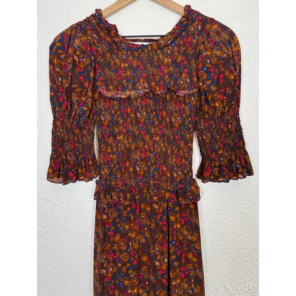 Sea New York Ilana Ikat Floral Dress Prairie Size Small - Image 4