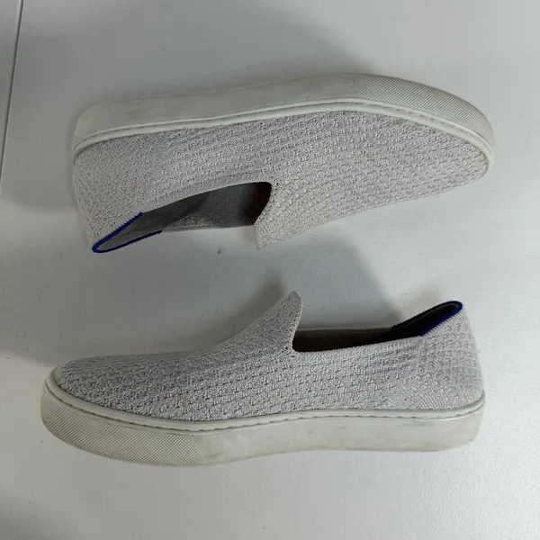 Rothy's Size 9 The Original Slip‎ On Sneaker Diamond Twill Women's Gray Shoes - Image 3