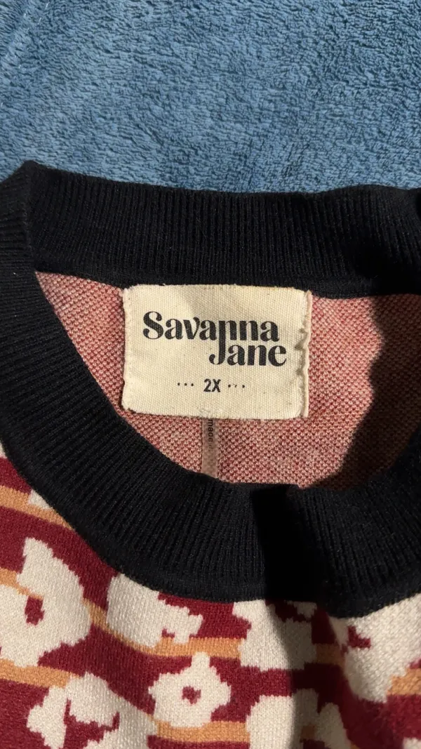 Savannah Jane Leopard Crewneck Sweater Multiple Size 2X - Image 2