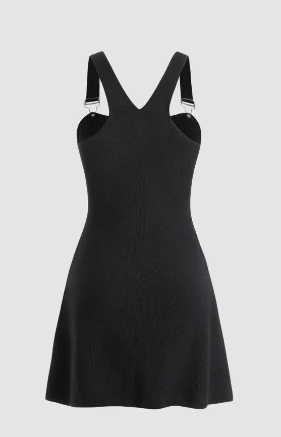 Cider Knit Square Neck Overall Mini dress - Image 2