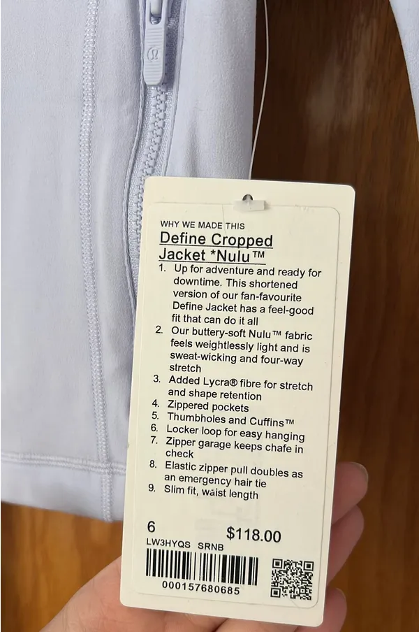Lululemon Cropped Define Jacket Nulu - Image 2