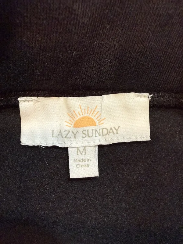 LAZY SUNDAY Black & White Skirt Sporty Wrap-Style Athleisure Size Medium NWT - Image 3