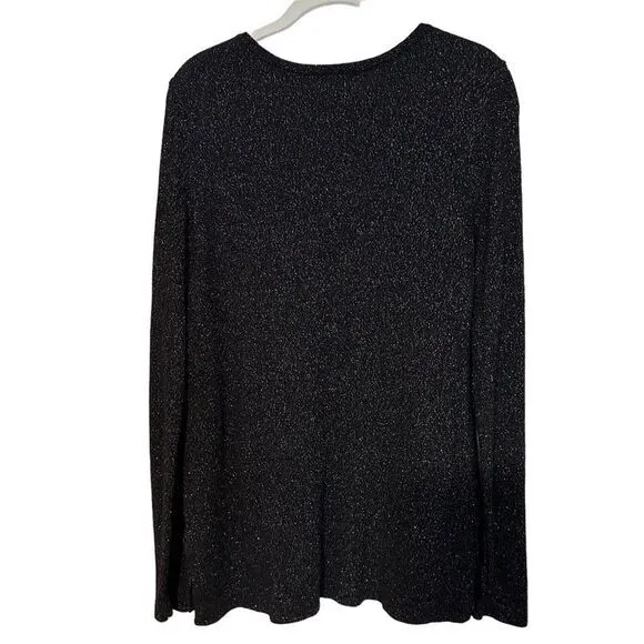 Old Navy Women's Gold‎ Metallic Long Sleeve Sweater Size Large V-Neck - Image 4