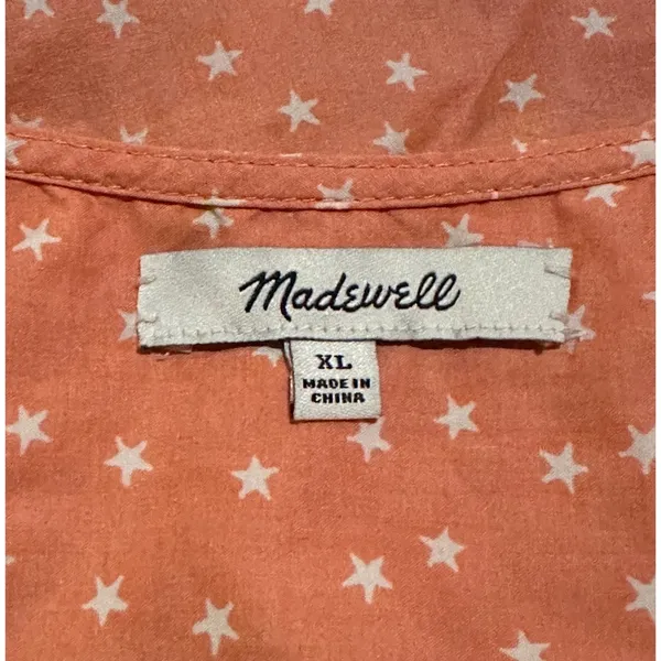 Wrap Top in Star Scatter Novelty Print Tie Front Blouse XL - Image 6