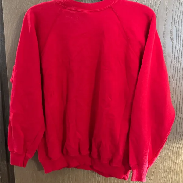 Vintage Handmade Christmas tree sweatshirt, Large - Image 4