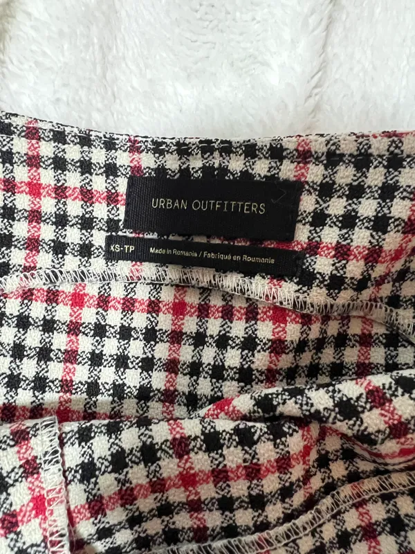 Red Plaid Romper Dress - Image 2