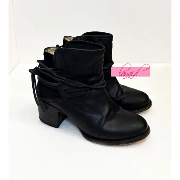 Freebird by Steven Casey Leather Distressed Suede Lace-Up Edgy Short Ankle Boots Booties 8 - Image 11