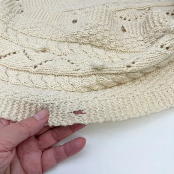 Lands End Cable Knit Detachable Hood Scarf Heritage Winter Resort Lodge Cottage - Image 9