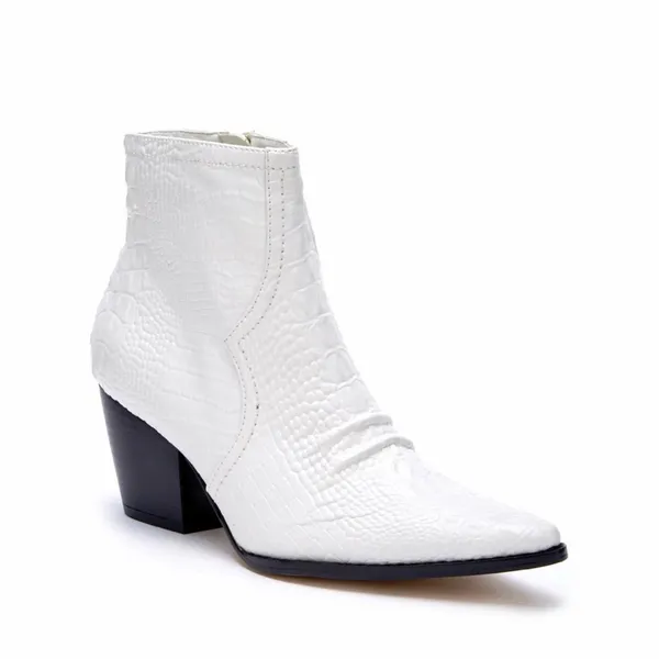 Matisse DEVON Snakeskin Print Bootie SIZE‎ 6 $120 White - Image 3