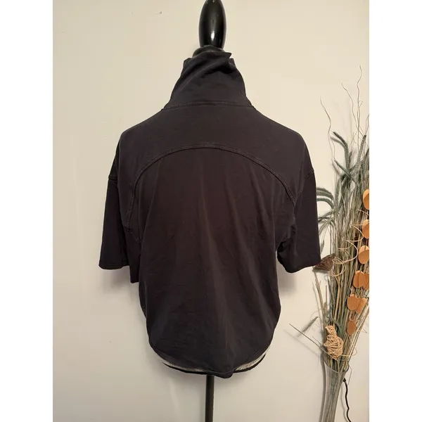 Lululemon Relaxed Fit Cotton Blend T-Shirt Black Neutral Capsule Wardrobe Sz‎ 10 - Image 2