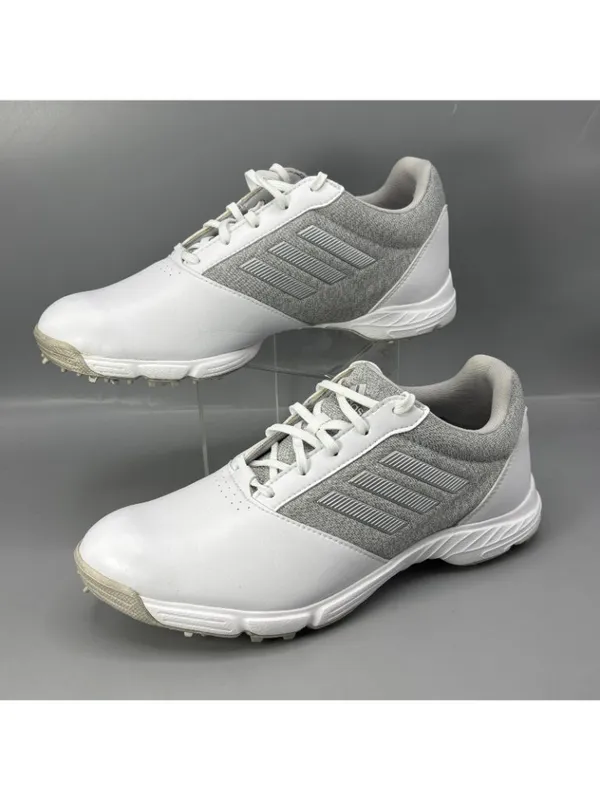 Adidas Tech Response Golf Shoes Womens 8 White Gray Sneakers Athletic BD7147 - Image 2