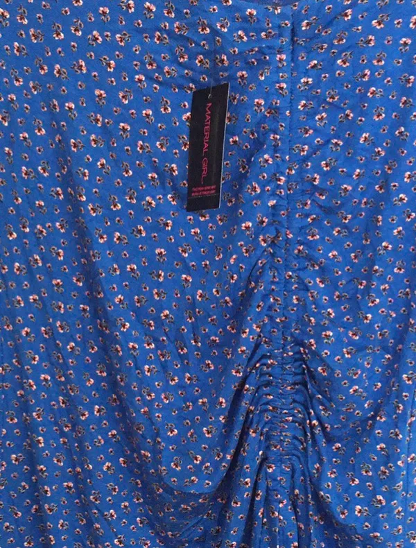 Blue Floral Skirt, Medium - Image 3