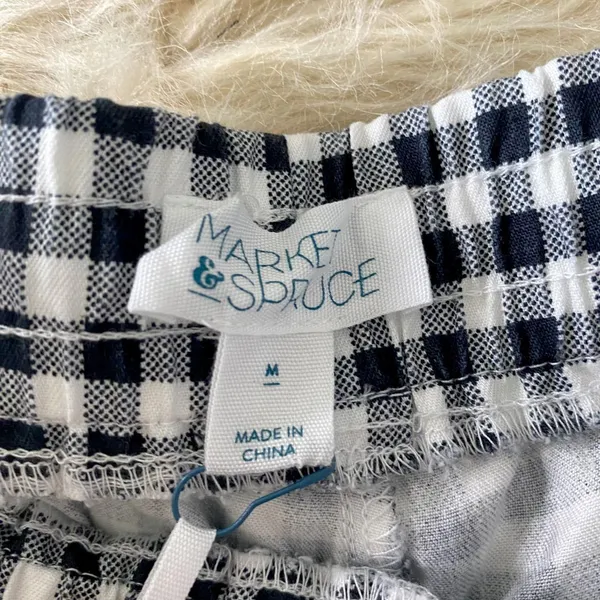 NWT Market & Spruce Lena Drawstring Linen Shorts Size M - Image 3