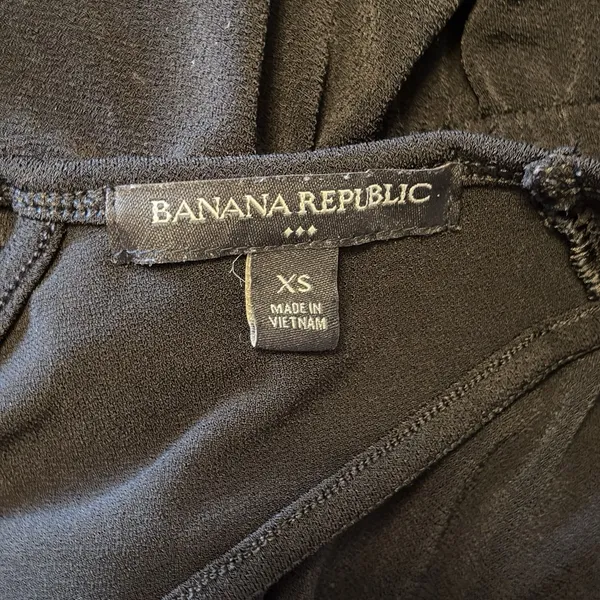 Banana Republic‎ Black Sleeveless Dress Cross back XS Normcore Everyday Casual - Image 2