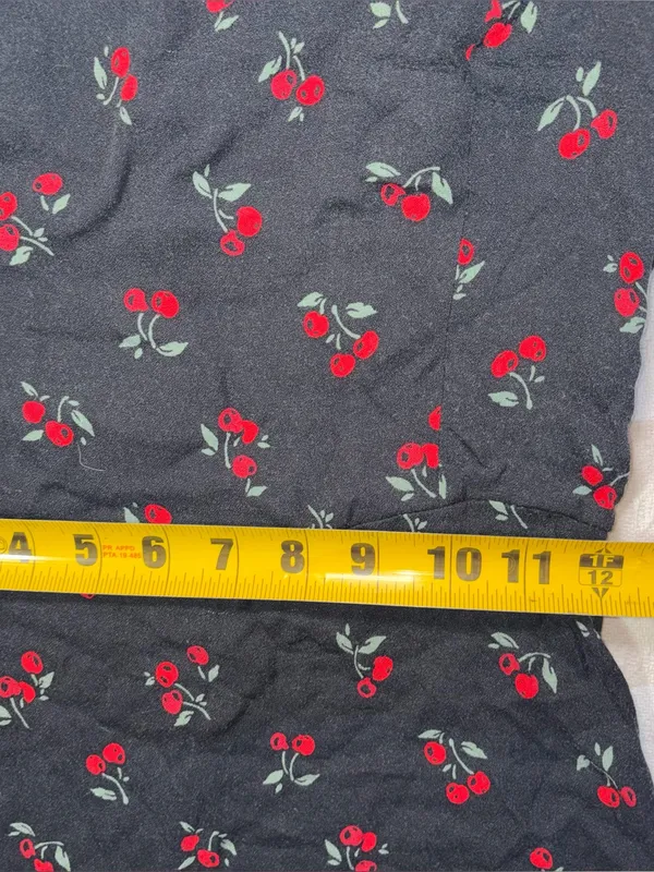 Reformation Womens Cherry Print A Line Mini Sun Dress Size 10 - Image 9