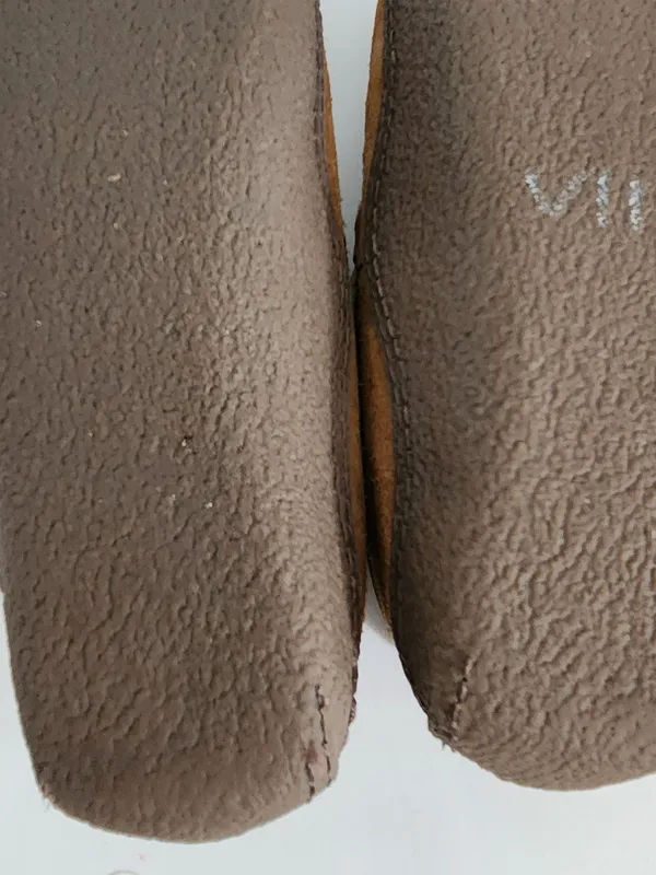 L.L.Bean Brown Suede Flannel Lined Slippers Size 7 - Image 8