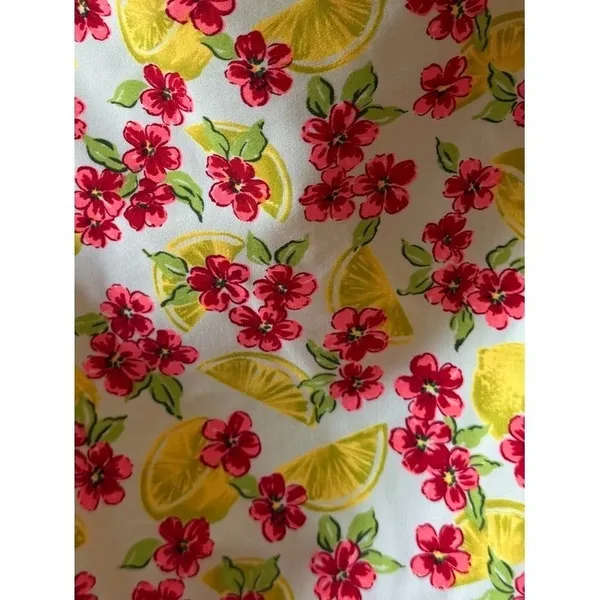 Amy Matto Floral Lemon‎ Print Mini Dress XS Euro Summer Coquette Y2K - Image 8