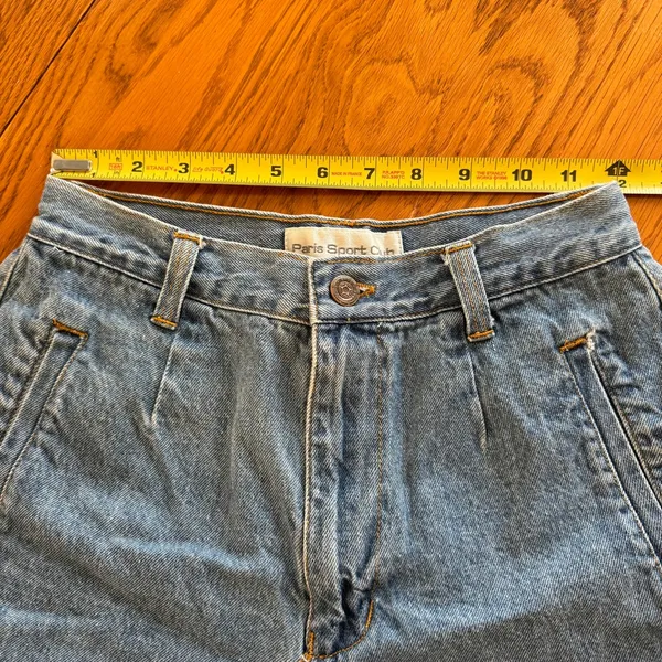 Paris Sports club size 6 vintage Jean‎ shorts bareback - Image 6