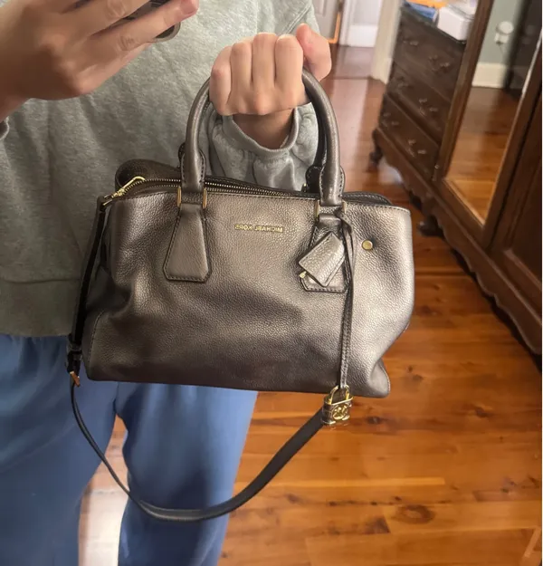 Michael Kors Purse Silver Metallic - Image 2