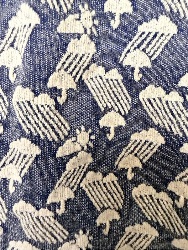 Maeve Anthropologie Blue Knit Rain Cloud Umbrella Knit Tie Neck Tank Top - Image 3