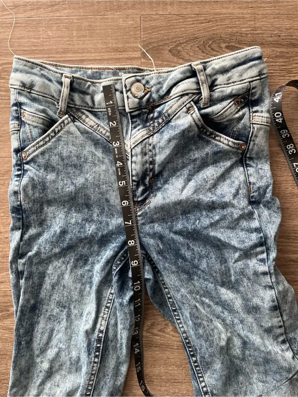 We The Free Riley Seamed Jeans Womens 26 Blue Acid Wash Skinny Stretch High Rise - Image 9