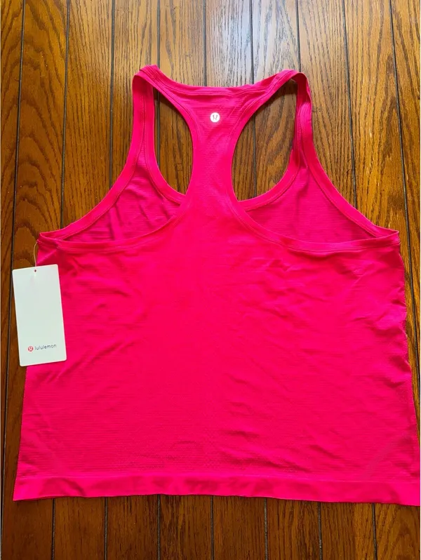 Lululemon Swiftly Tech Scoopneck Tank 2.0 Race Mulberry Spark Size 14 NWT - Image 2