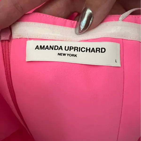 Amanda Uprichard x Revolve Cherri Strapless Maxi Gown In Shocking Pink - Image 9